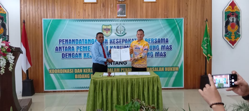 Pemkab dan Kejari Gumas Buat MoU Penanganan Hukum