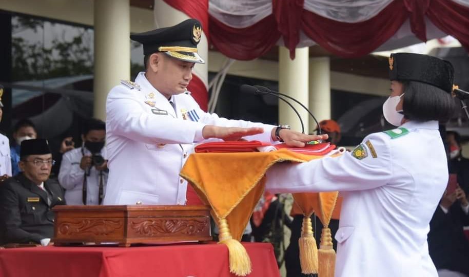 Meski Hujan, Upacara HUT RI di Palangka Raya Berjalan Lancar