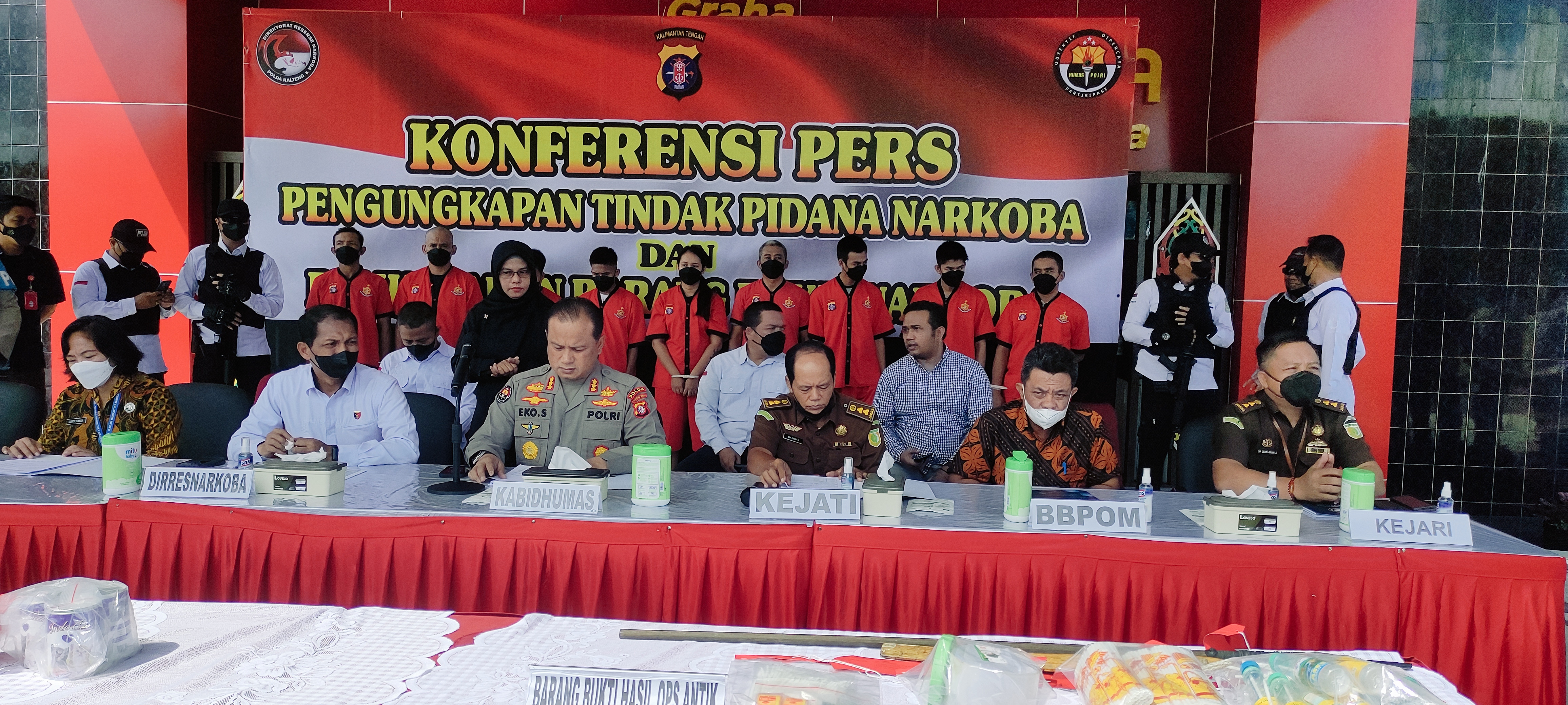 Operasi Antik Telabang 2022, Polda Kalteng Amankan 9 Pelaku Peredaran Gelap Narkotika