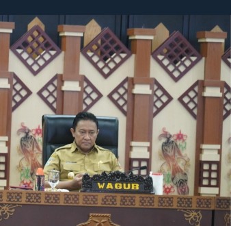 Wagub Kalteng Ikuti Rakor  Pengendalian Inflasi di Daerah Secara Virtual Bersama Mendagri