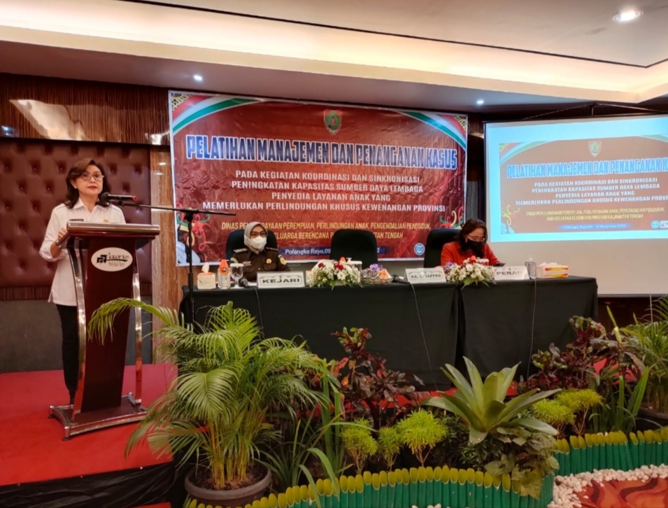 Dinas P3APPKB Provinsi Kalteng Selenggarakan Kegiatan Pelatihan Manajemen dan Penanganan Kasus