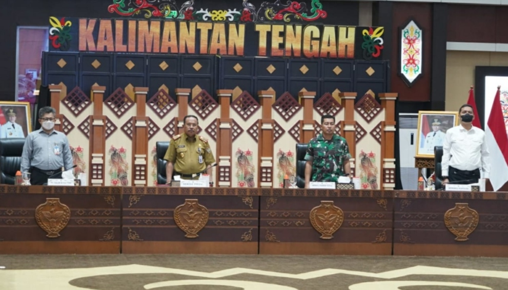 Sekda Provinsi Kalteng Hadiri Rapat Koordinasi Pengendalian Inflasi Daerah Secara virtual