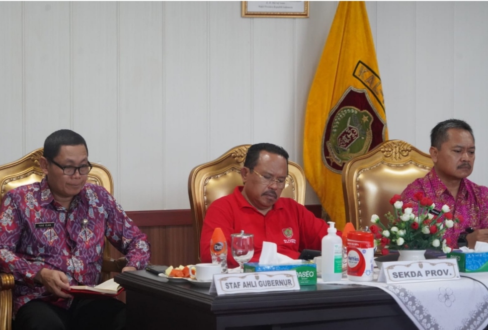 Sekda Kalteng Hadiri Rakor Persiapan Upah Minimal 2023 Bersama Mendagri Secara Virtual