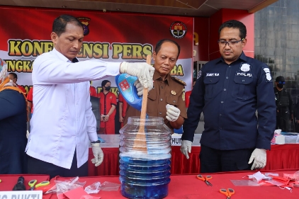 Polda Kalteng Musnahkan 599 Gram Sabu Pengungkapan Bulan Oktober dan November