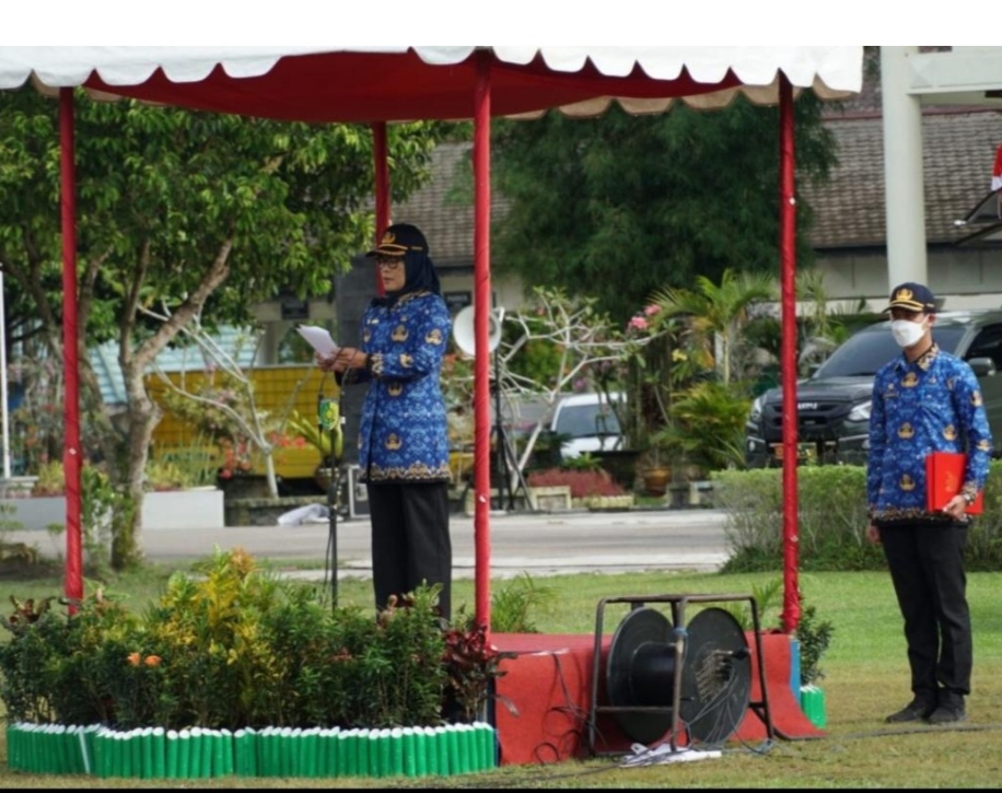 Sekda Palangka Raya Pimpin Upacara Peringatan Hut Korpri ke-51