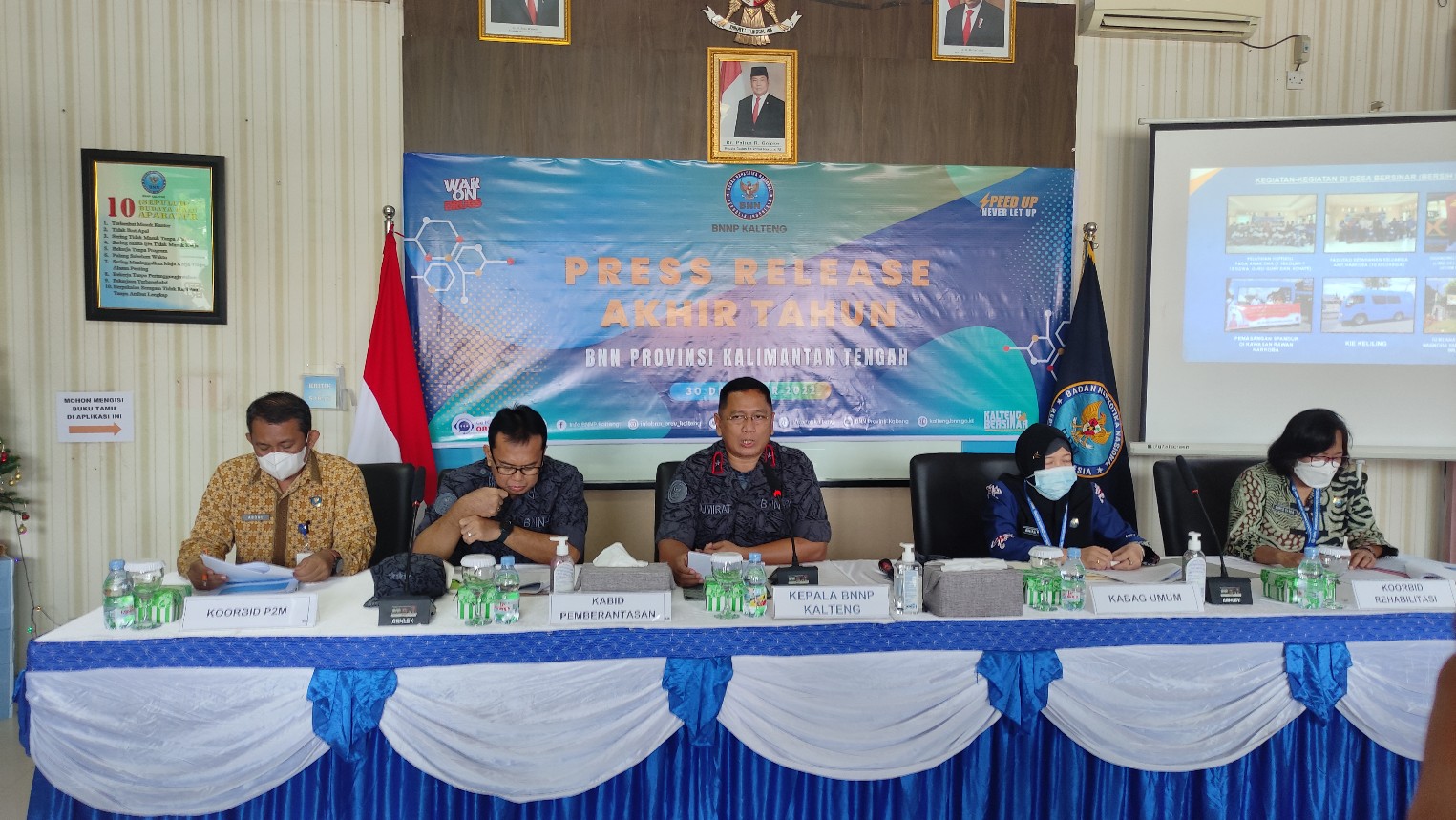 Press Reliase Akhir Tahun 2022, BNNP Kalteng Sita 2 Kilo Gram Lebih Sabu
