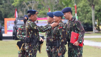 Kapolda Kalteng Pimpin Upacara Sertijab  Dansatbrimob