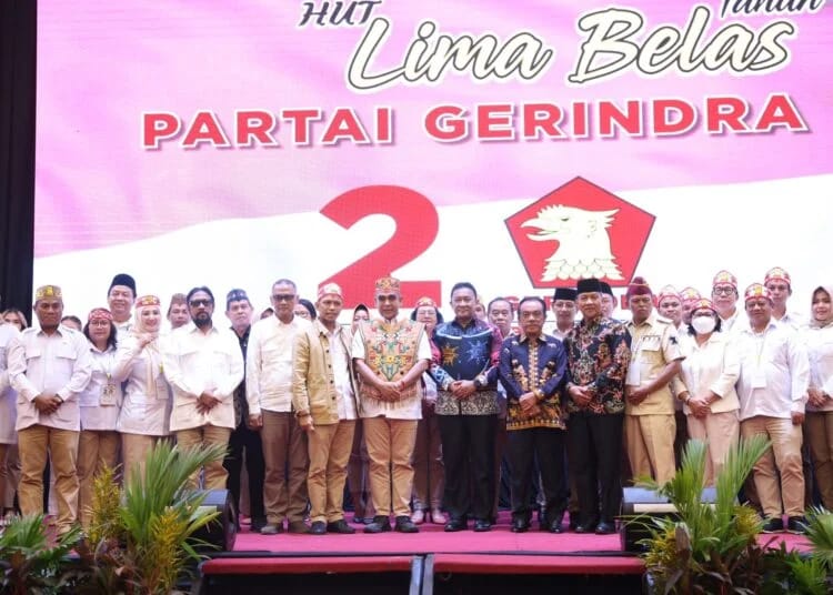 Partai Gerindra Rayakan HUT ke-15 Tahun di Hotel Bahalap