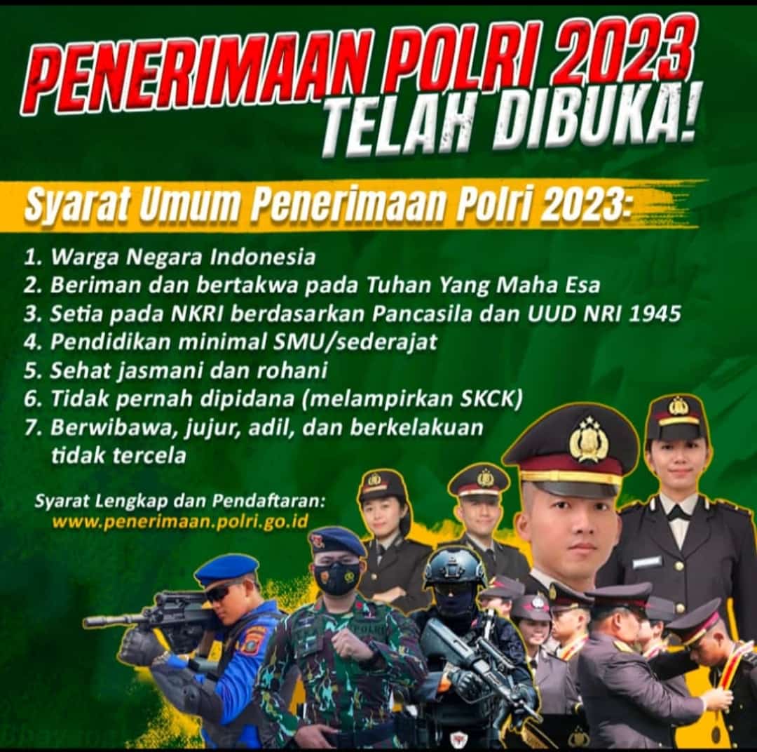 Polda Kalteng Buka Pendaftaran Penerimaan Anggota Polri Gratis