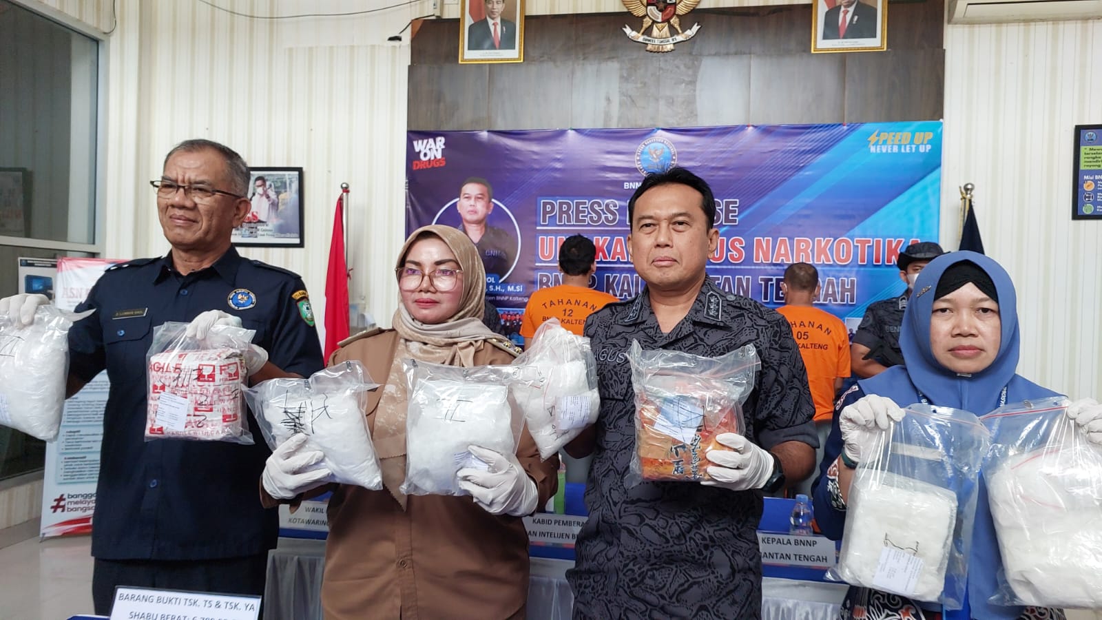 BNNP Kalteng Amankan 9,2 Kg Sabu Hasil Pengungkapan di Kotim