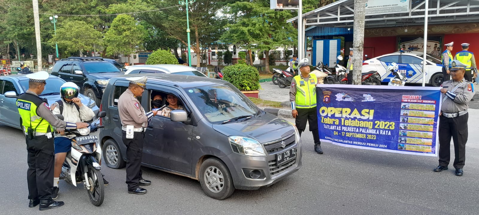 Sosialisasikan Operasi Zebra Telabang, Satlantas Polresta Palangka Raya Ingatkan Tertib Berlalu Lintas