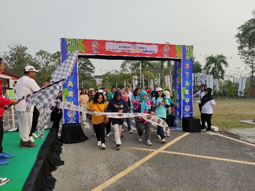 Rangkaian HATARU 2023, Kanwil ATR/BPN Provinsi Kalteng Gelar Jalan Sehat