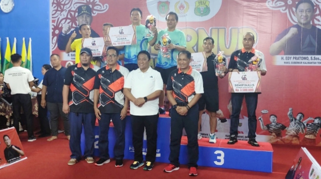Wagub Kalteng Resmi Menutup Kejuaraan Bulu Tangkis Gubernur Kalteng Open 2023