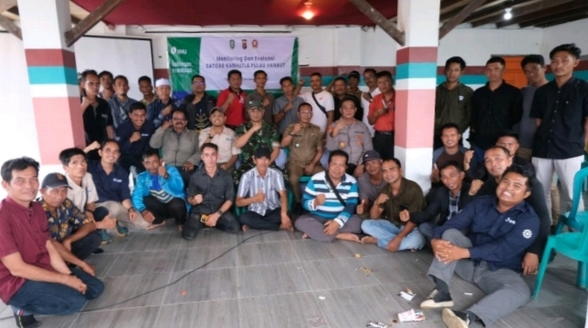 Tingkatkan Kesiapsiagaan, Satgas Karhutla Pulau Hanaut dan RMU Gelar Monev