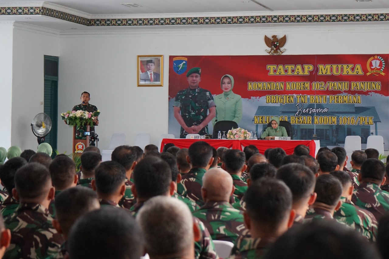 Diakhir Masa Jabatan, Danrem 102/Pjg Sambangi Kodim1016/Plk